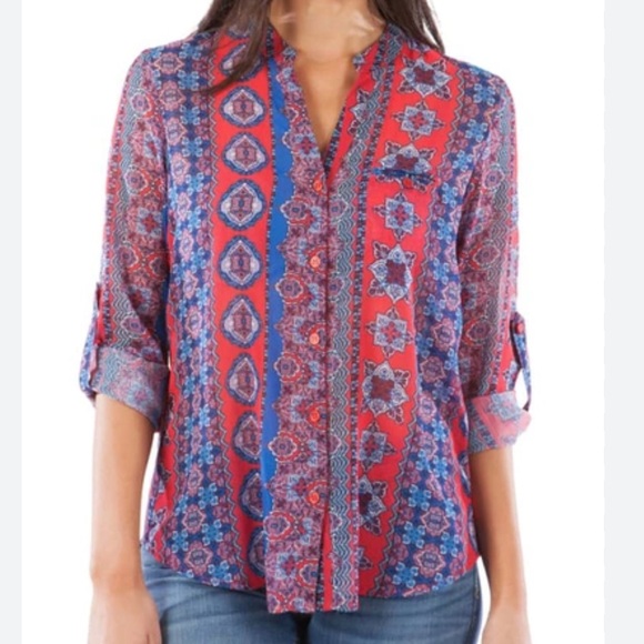 KUT from the KLOTH Jasmine Chiffon Button-Up Shirt Size XS - Picture 1 of 8